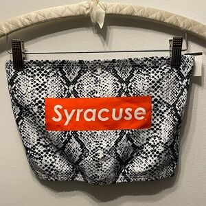 Black and White Snake Print Syracuse Bandeau Top